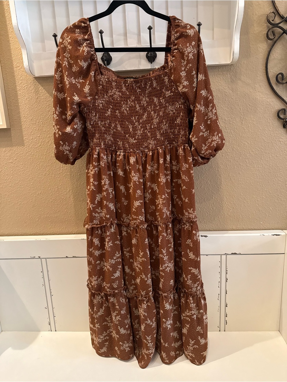 Women’s Tiered Smocked Maxi Dress - Morning Lavender